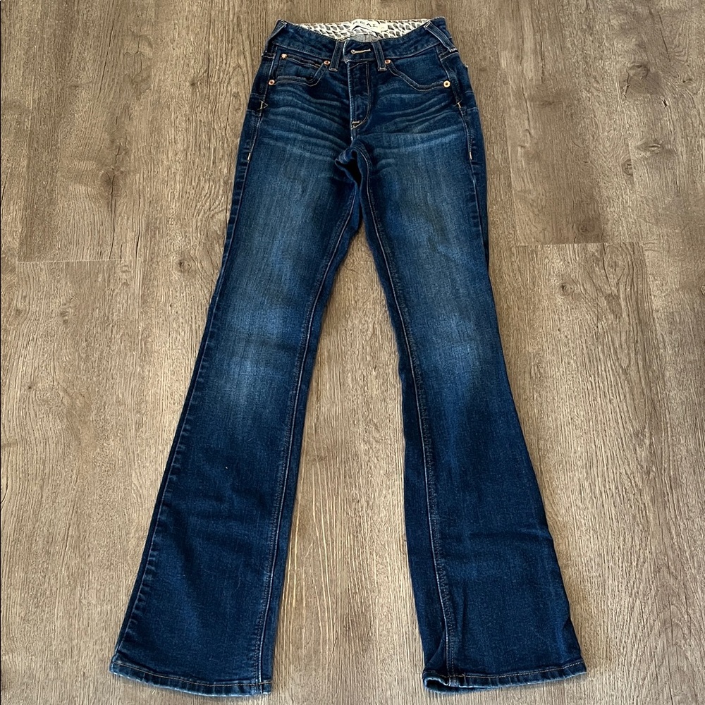 Ariat Women's High Rise Bootcut Jeans - Dark Blue 25L